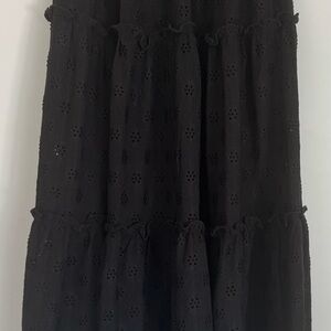 Three Bird Nest Black Maxi Skirt